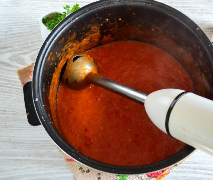 как измельчить томатную заготовку