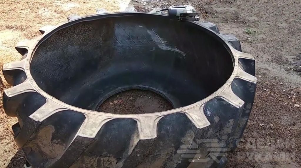 Как сделать емкость для воды из покрышки от трактора