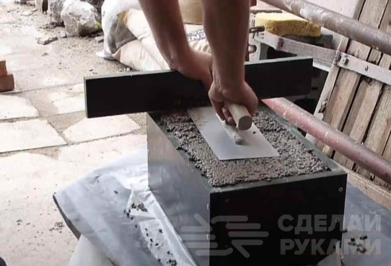 Как сделать мытый камень из бетона