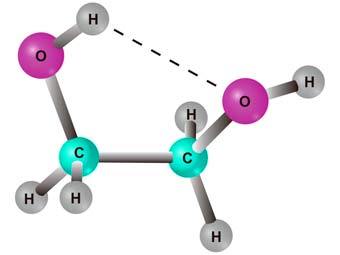 Молекула этиленгликоля